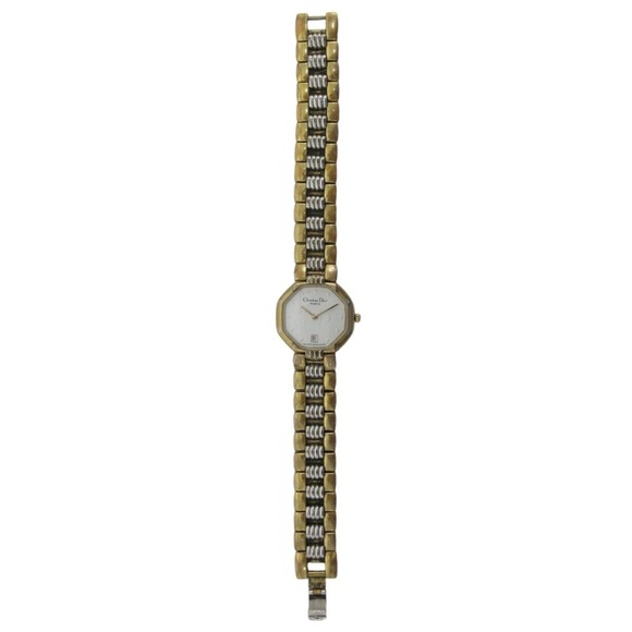 Christian Dior Octagon Quartz Analog Date Wristwatch Gold Color Women\'s main image 4
